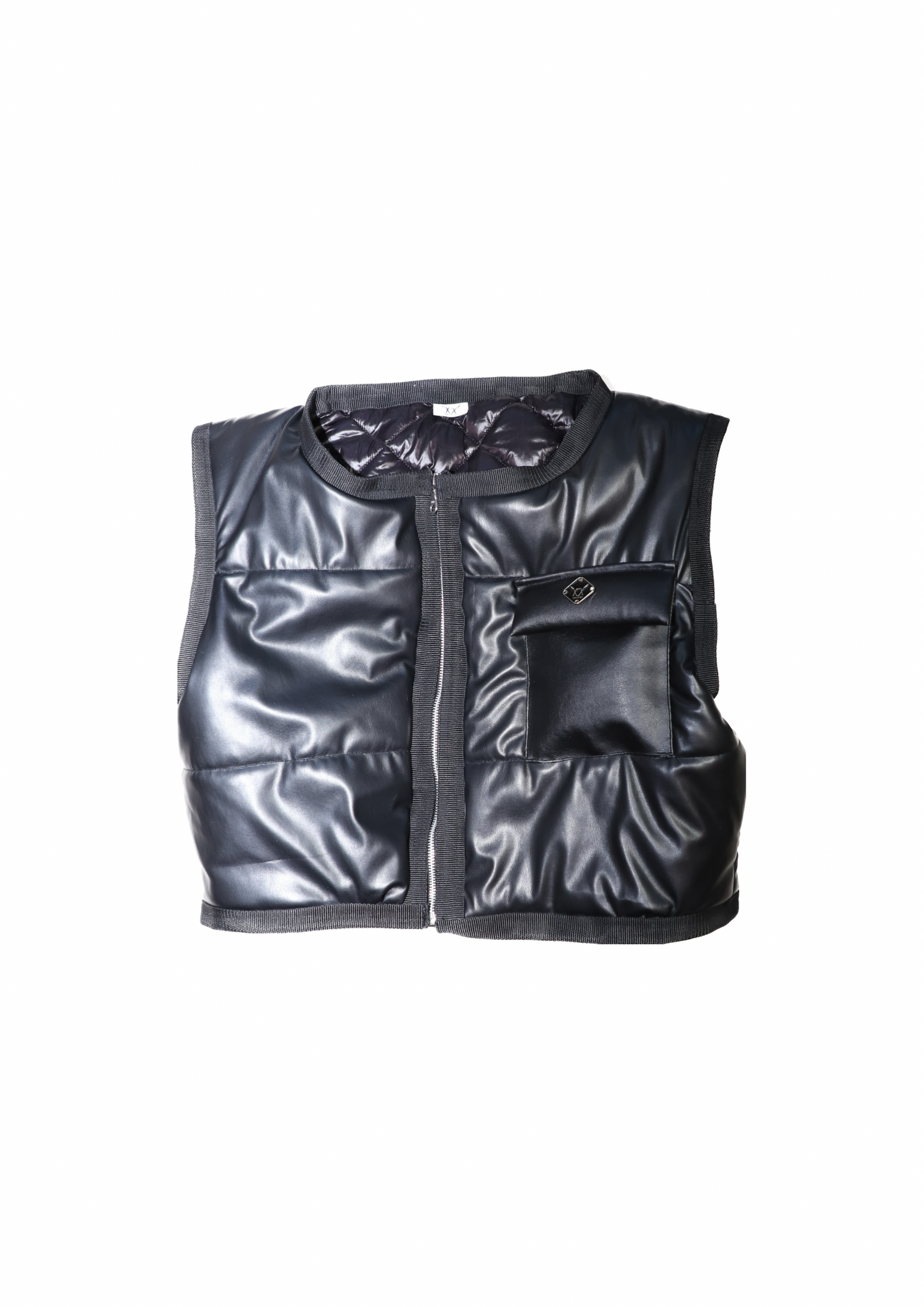 The Opoque quilted leather gilet