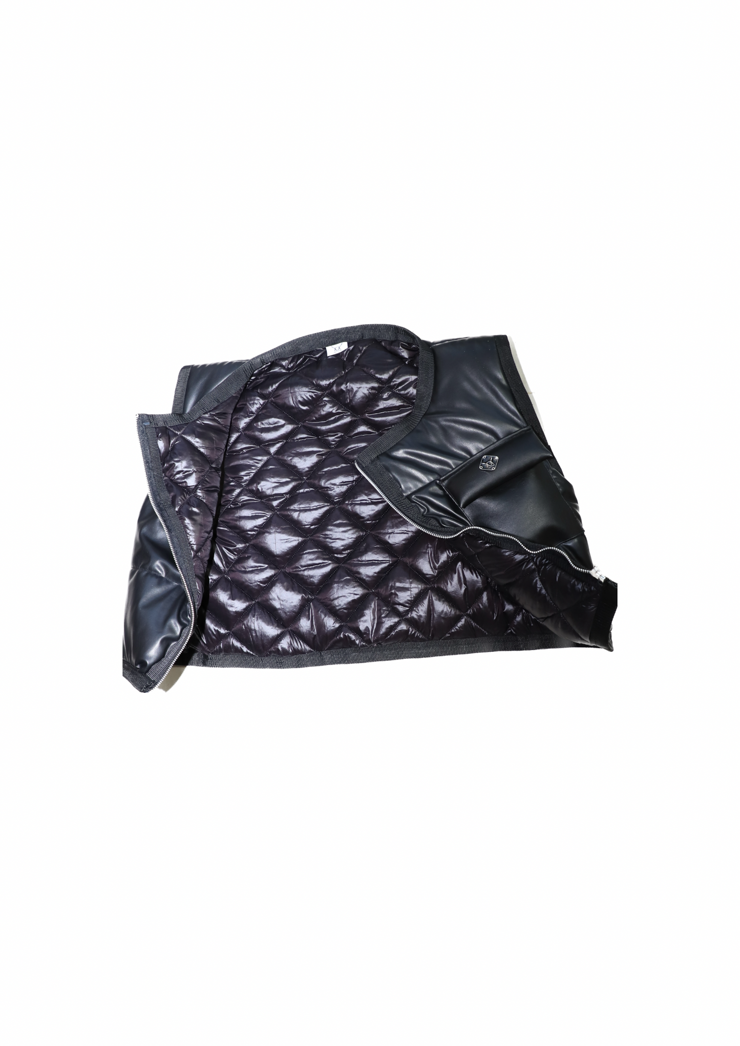 The Opoque quilted leather gilet